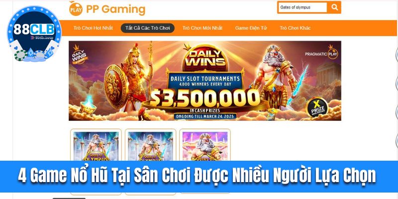 4 game nổ hũ tại sân chơi được nhiều người lựa chọn 