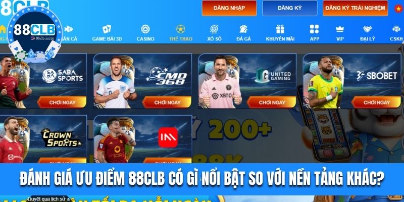 Ưu điểm nhà cái 88clb